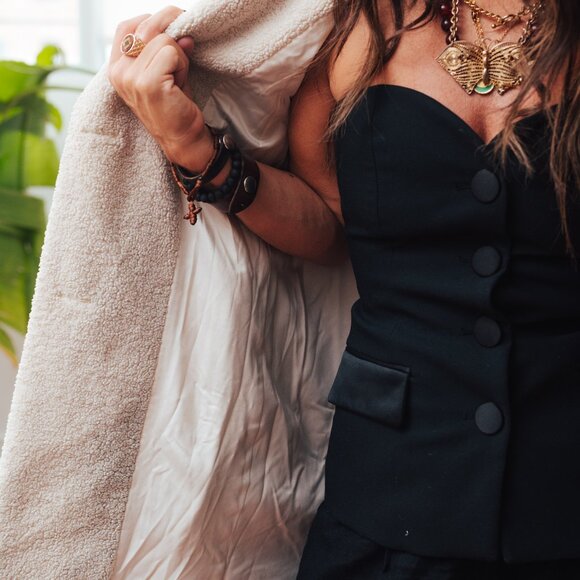 Club Monaco Boucle Teddy Coat - Picture 2 of 6